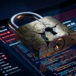Cracked padlock on a WordPress dashboard representing the Avada Builder security vulnerability affecting page builder sites
